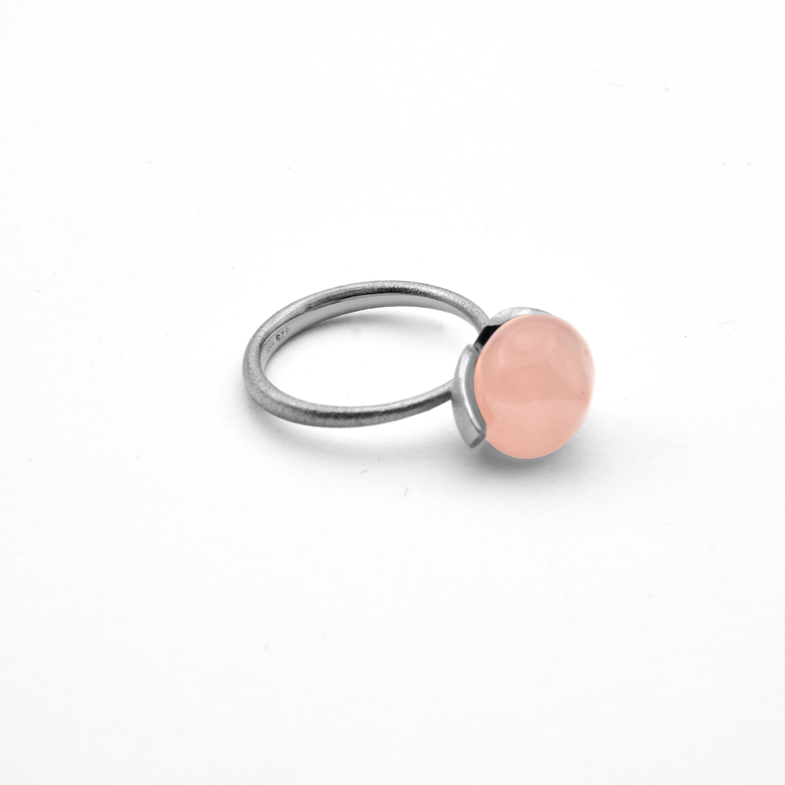 Dolce ring "medium" met rozenkwarts 925/-