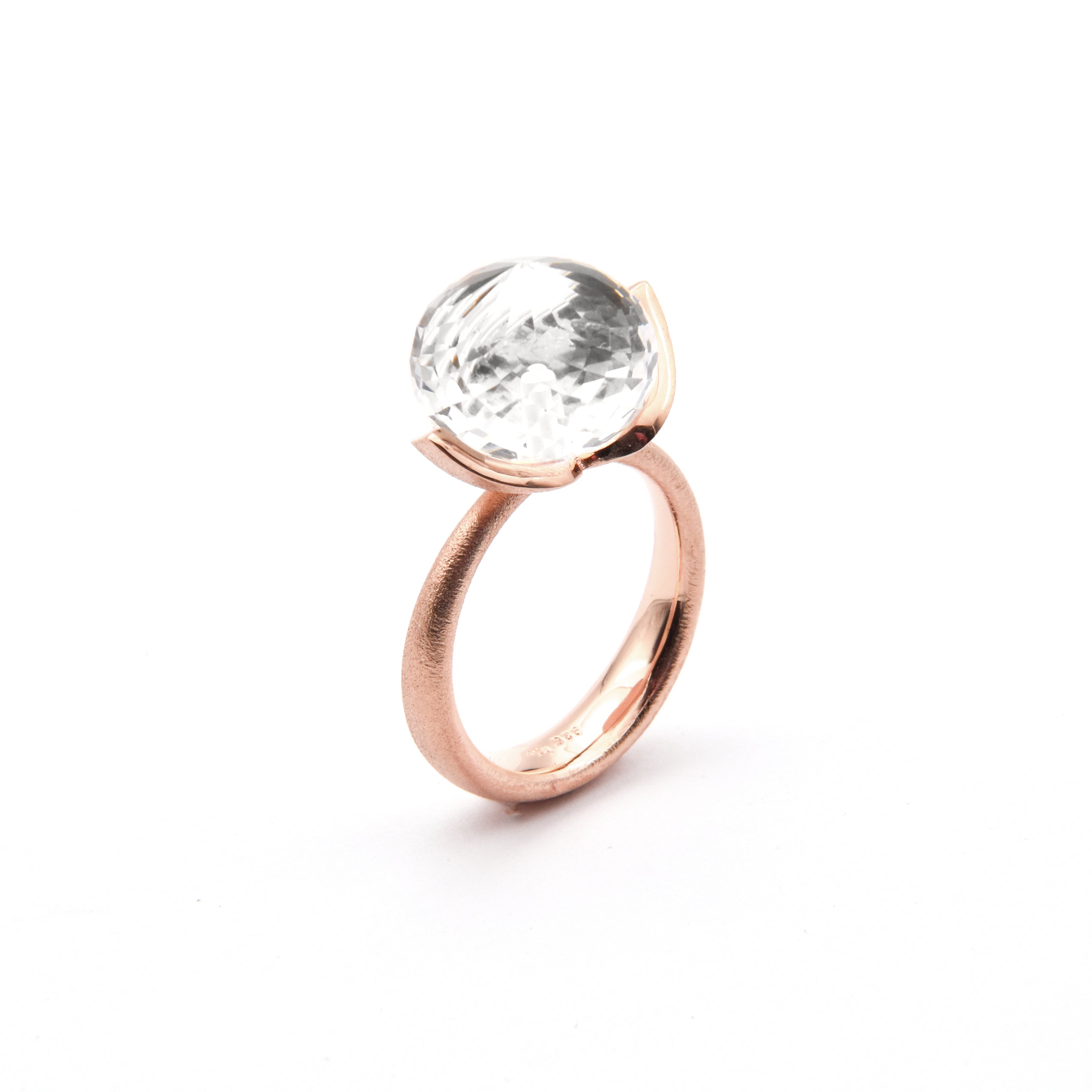 Dolce ring "big" med bergkristall 925/-