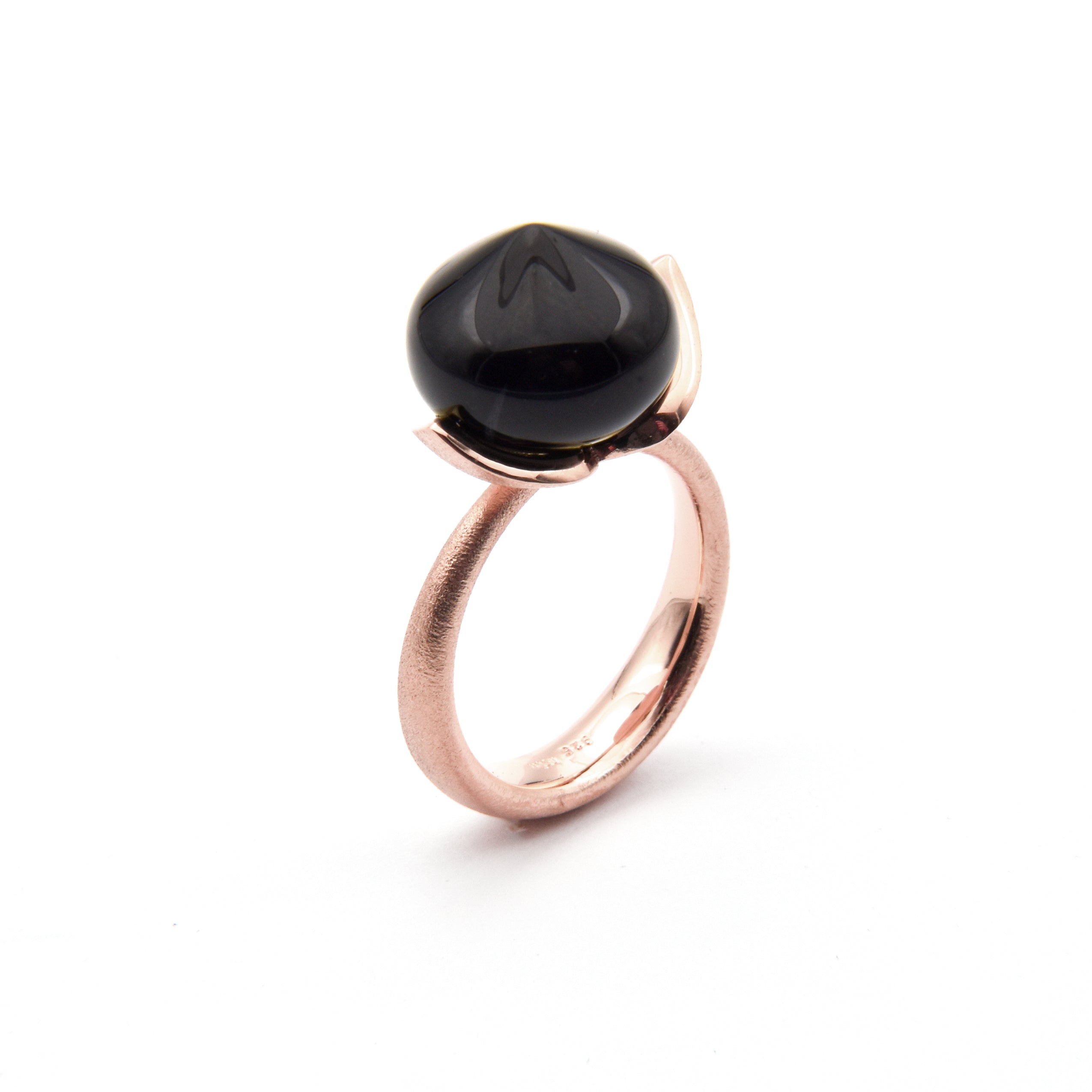 Dolce ring "stor" med onix 925/-