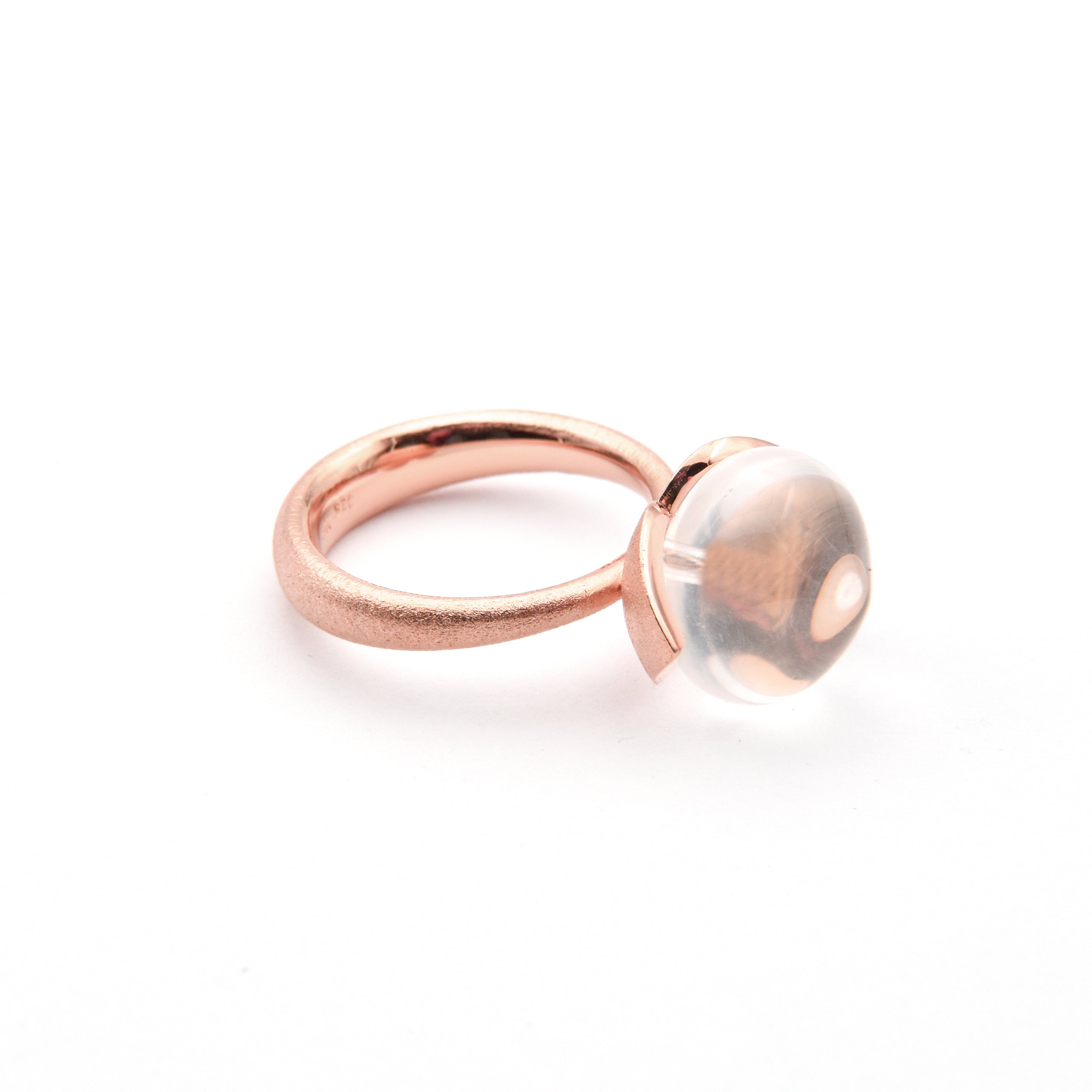 Dolce Ring "big" mit Milchquarz 925/-