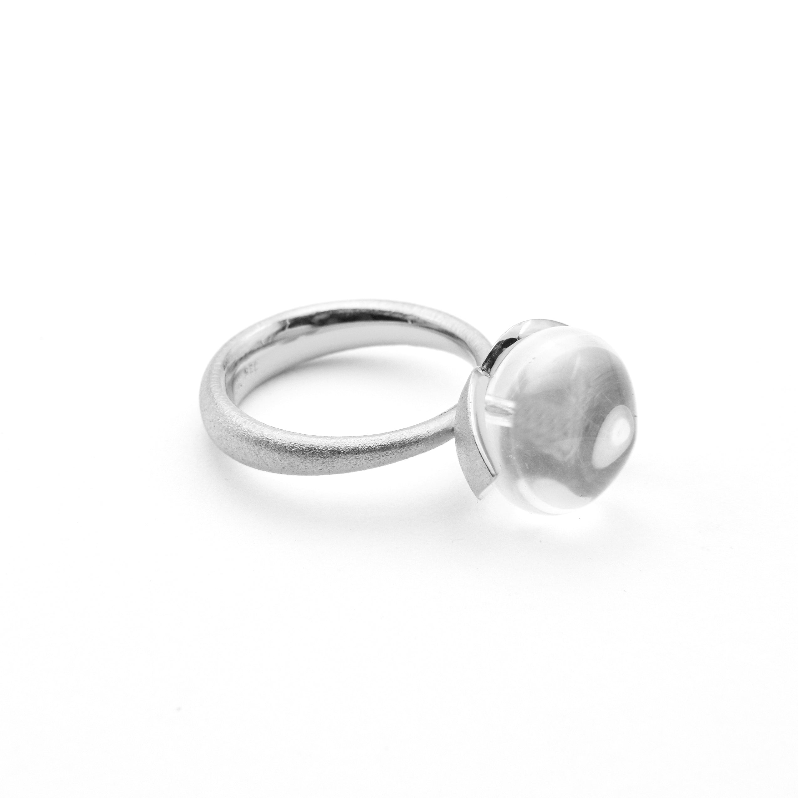 Dolce Ring "big" mit Milchquarz 925/-