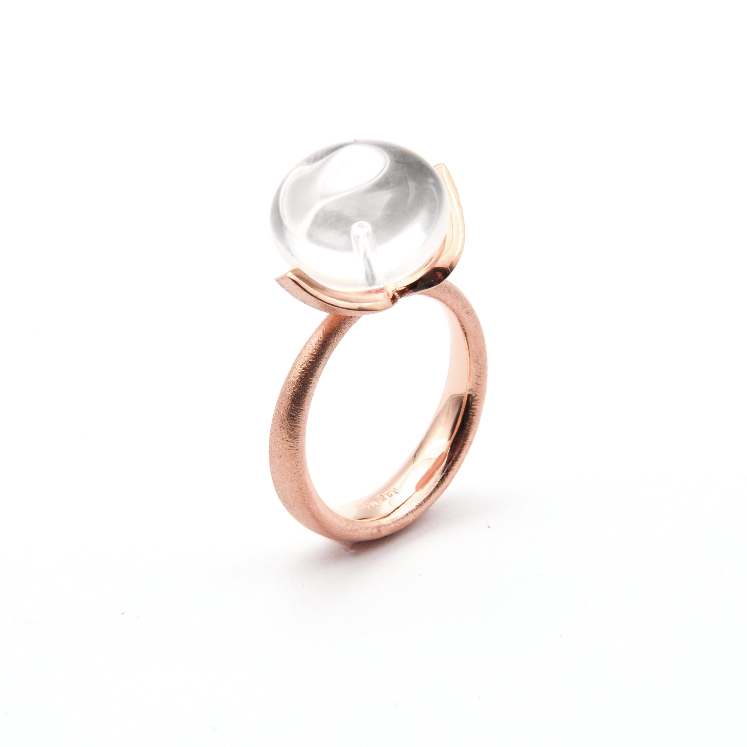 Dolce Ring "big" mit Milchquarz 925/-