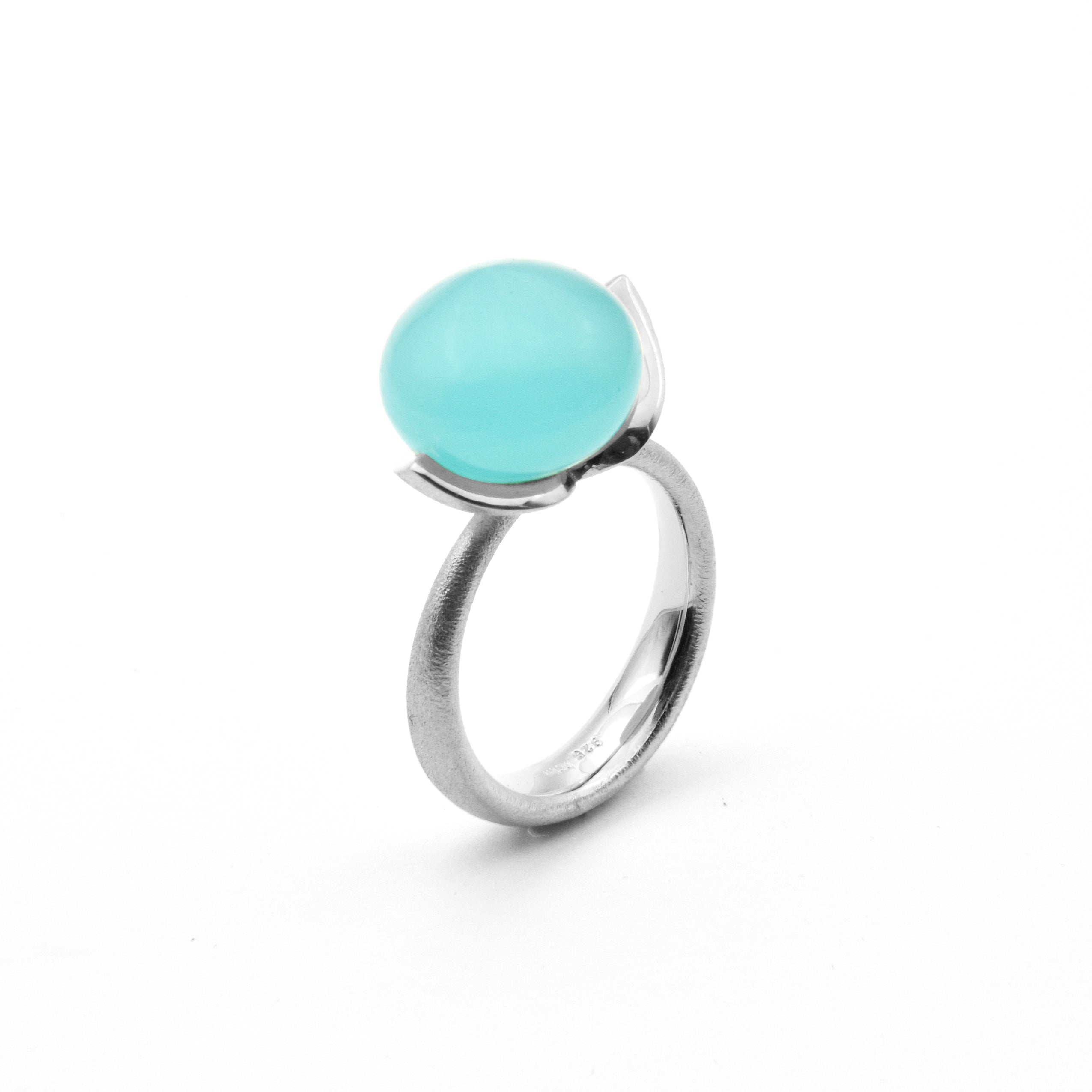 Dolce Ring "big" mit Chalcedon rec. 925/-