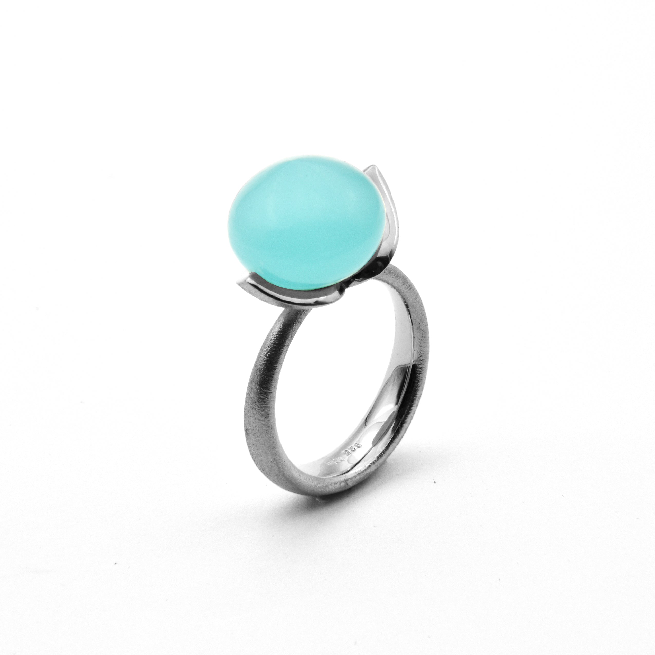 Dolce Ring "big" mit Chalcedon rec. 925/-